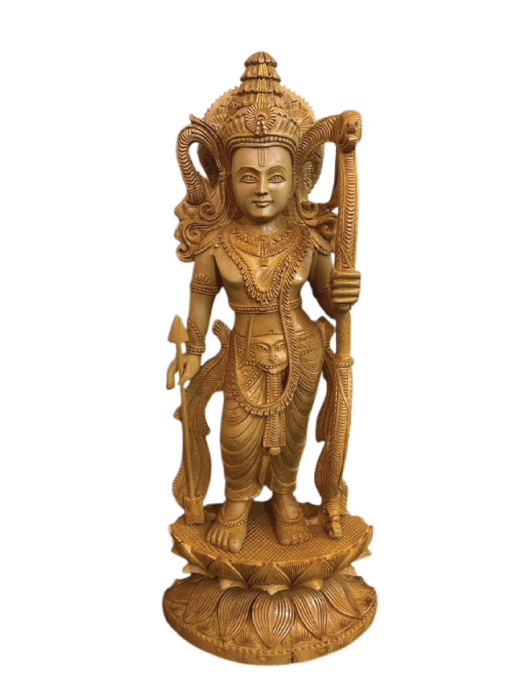 Buy Lord Rama in Kadam Wood carving by Om Prakash