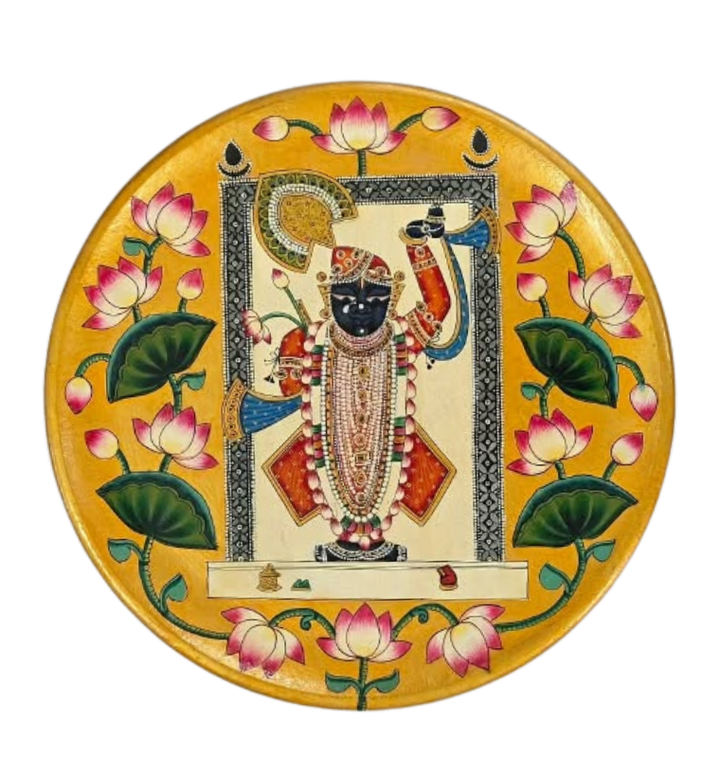 Lord Shrinathji Manifestation in Pichwai Plates by Dinesh Soni Thumbnail