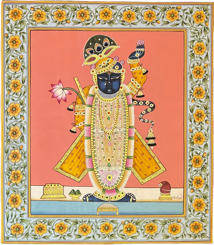 Lord Shrinathji in Pichwai by Shehzaad Ali Sherani Thumbnail