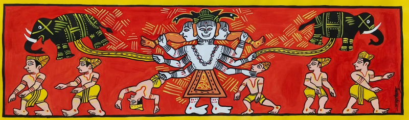 Buy Lord Siva in manuscript painting by Sujit Das