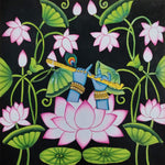 Buy Lotus Bloom Melody: Lord Krishna's Flute in Pichwai by Dinesh Soni