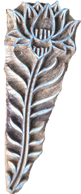 Buy Lotus Flower in Wooden Kalamkari Block by K. Gangadhar