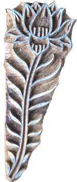 Buy Lotus Flower in Wooden Kalamkari Block by K. Gangadhar
