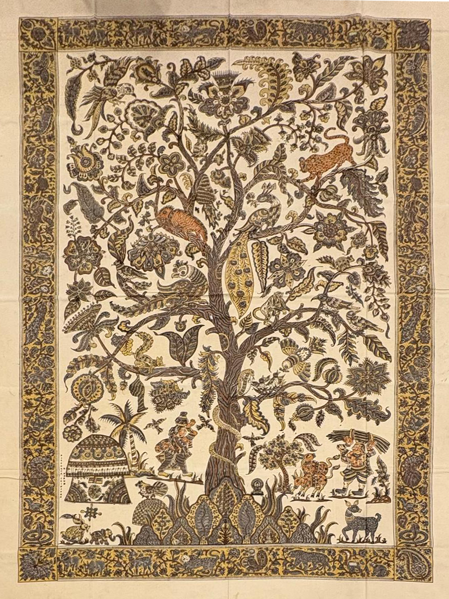 Lush Flora and Fauna in Machlipatnam Kalamkari by Varun Kumar Pitchuka Thumbnail