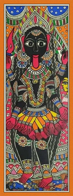Maa Kali Madhubani Painting by Pratima Bharti Thumbnail