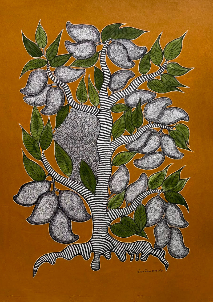 Mango Tree in Gond by Saroj Venkat Shyam Thumbnail