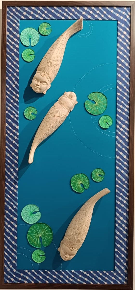 Buy Matsya In Gomira art by Kalyan Chandra Sarkar