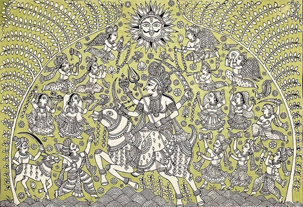 Buy Meldi Maata: Mata Ni Pachedi Painting by Chandrakant Chitrara
