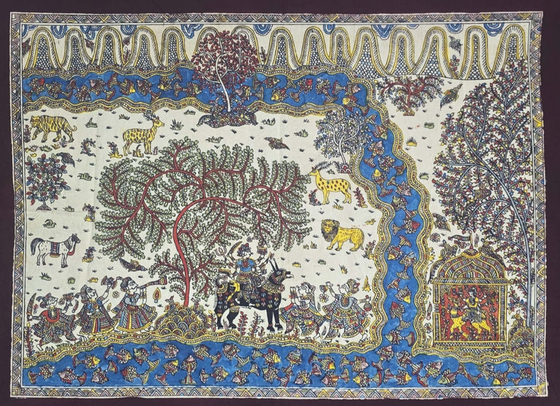 Buy Meldi Mata and Dasha Mata in Mata Ni Pachedi by Vasant Manubhai Chittara