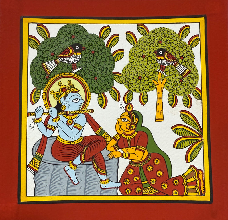 Buy Melodious Enchantment: Lord Krishna and Radha in Phad by Kalyan Joshi