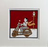 Buy Modern Journey: Women Riding a Scooter in Phad Painting by Kalyan Joshi