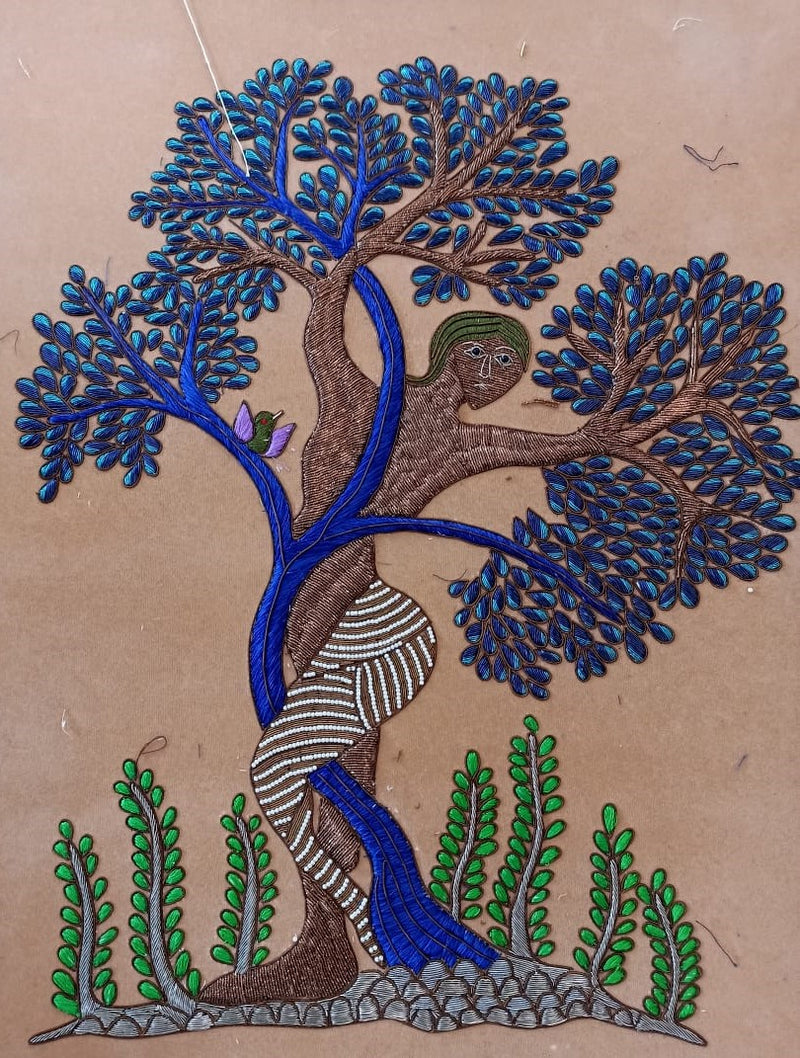 Buy Mother Earth: The Nature's Calling in Zardozi by Md. Bilal