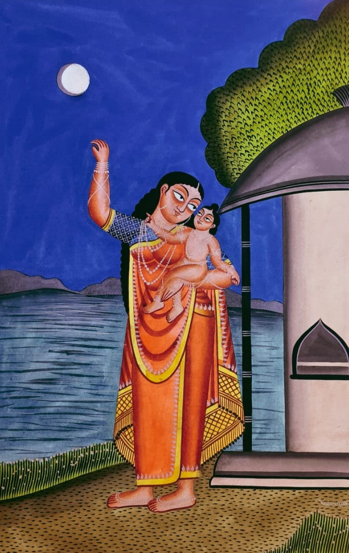 Mother and Child in Kalighat by Anwar Chitrakar Thumbnail
