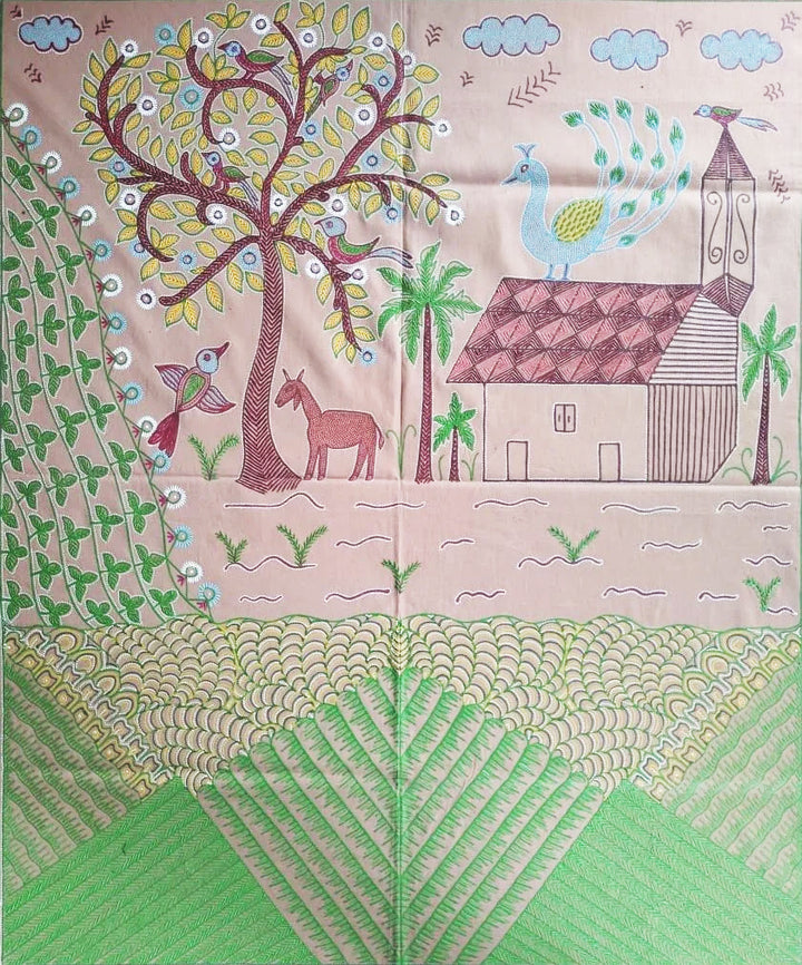 My village Rogan painting by Rizwan Khatri Thumbnail