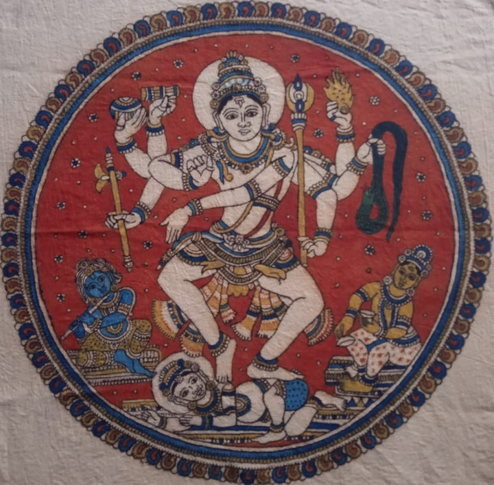 Natraja: The Lord of Dance in Kalamkari by Siva Reddy Thumbnail