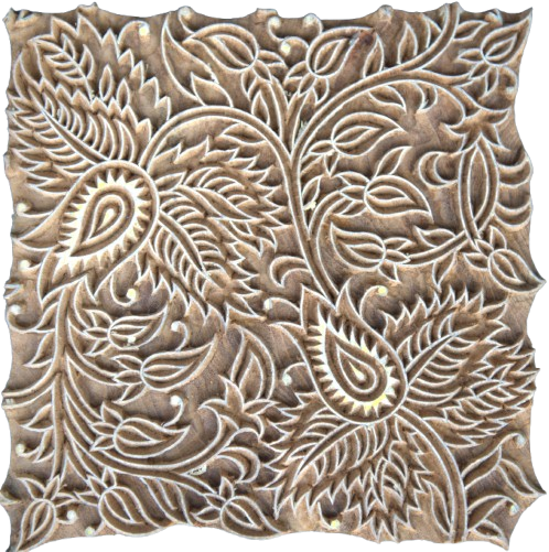 Buy Nature's Beauty: Flowers and Leaves in Wooden Kalamkari Blocks by K. Gangadhar