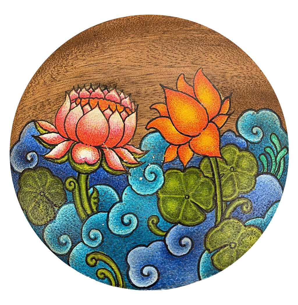 Nature's Beauty: Lotus Flowers in Kerala Mural by Adarsh Thumbnail