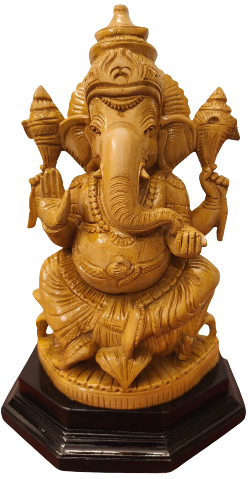 Pazhavngadi Ganesha in Wood Carving by Diya Handicrafts Thumbnail