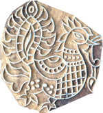 Buy Peacock in Wooden Kalamkari Blocks by K. Gangadhar