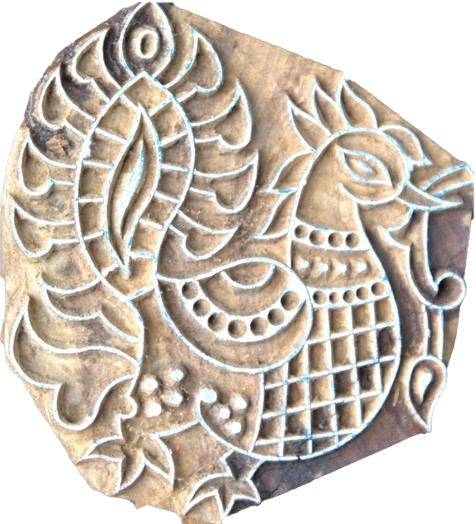 Buy Peacock in Wooden Kalamkari Blocks by K. Gangadhar