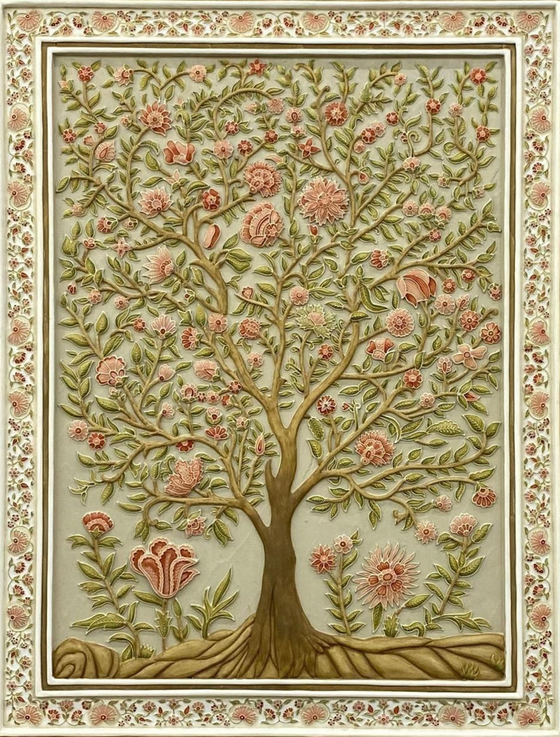 Buy Perennial Pink: Tree of Life in Stone Dust by Amita Sachdeva