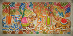 Buy Procession of Royal Elephants Amidst Nature in Tholu Bommalata by Sindhe Siva