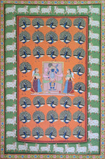 Buy Protective grace of ShrinathJi in Pichwai by Shehzaad Ali Sherani