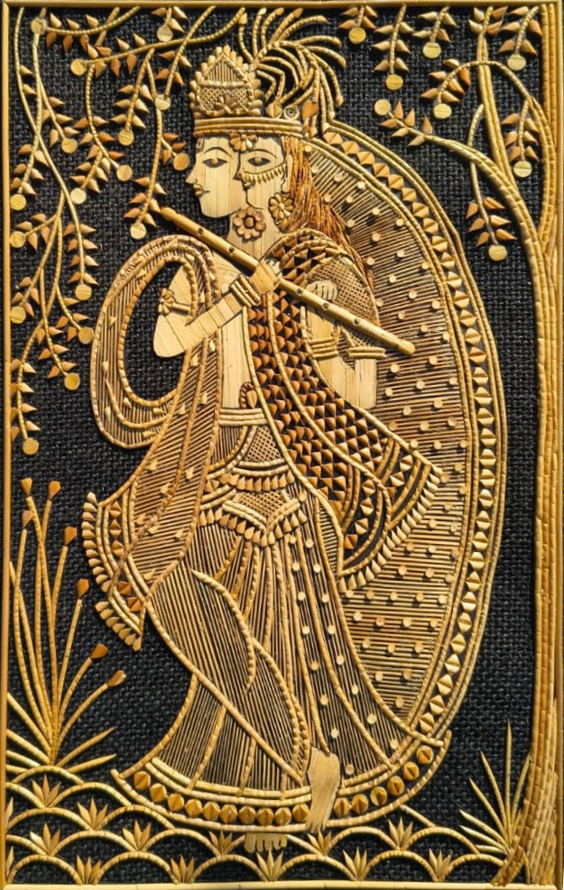 Radha-Krishna in Sikki Grass Craft by Dhirendra Kumar Thumbnail