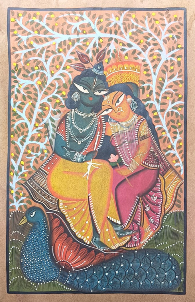 Radha Krishna In Kalighat by Sonali Chitrakar Thumbnail