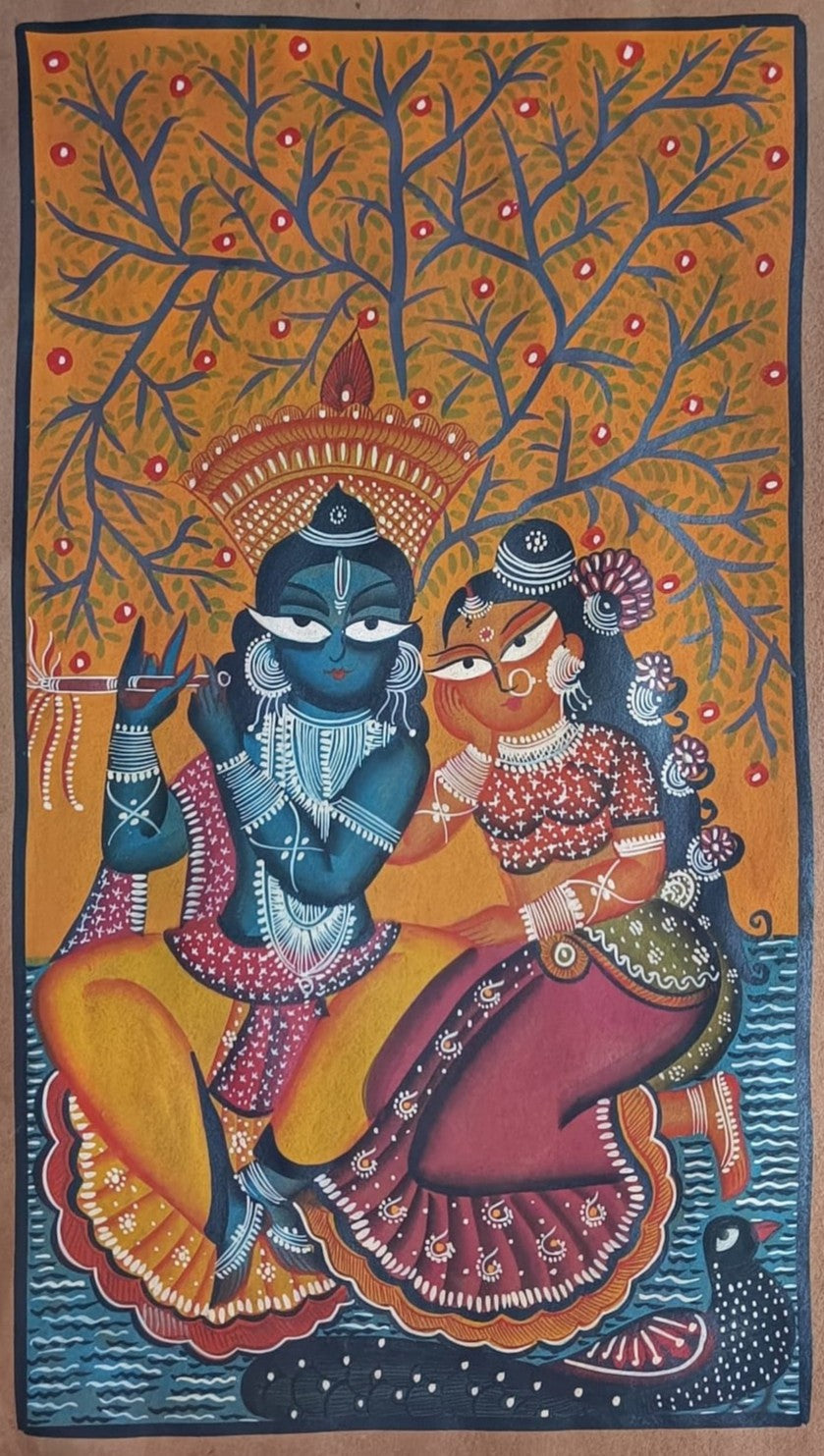Radha Krishna in Kalighat by Sonali Chitrakar Thumbnail