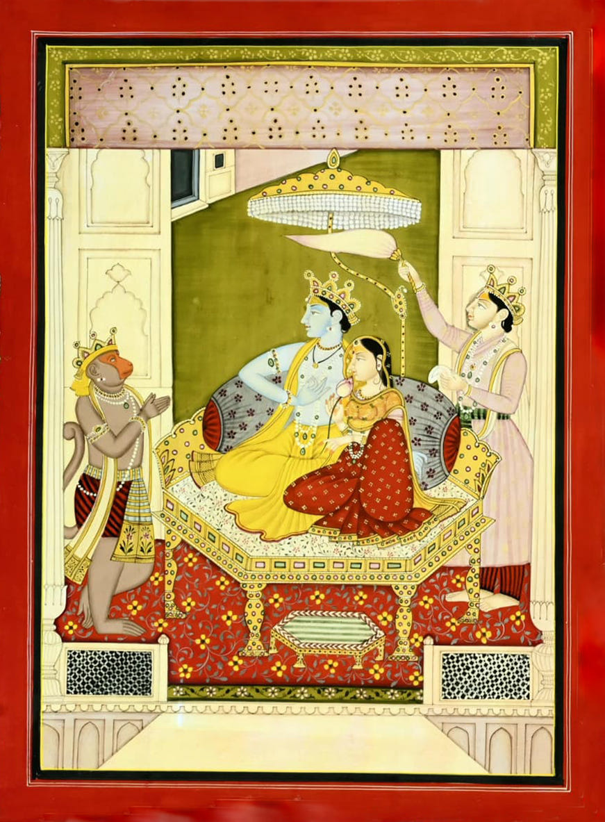Buy Ram Darbar in Kangra Art by Suresh Kumar Kumawat