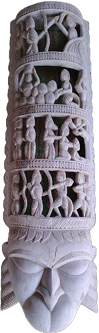 Ramayana carved In Gomira Mask by Kalyan Chandra Sarkar Thumbnail