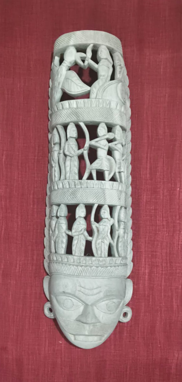 Buy Ramayana carved In Gomira Mask by Kalyan Chandra Sarkar