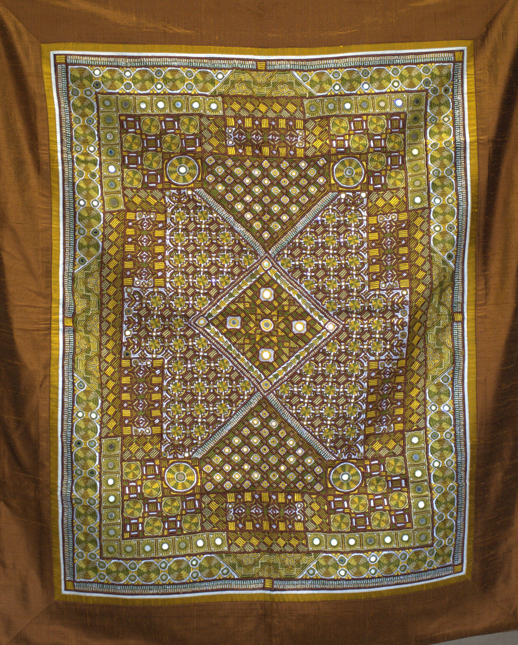 Rectangular Geometric Grid in Jat Dhaneta Embroidery Thumbnail