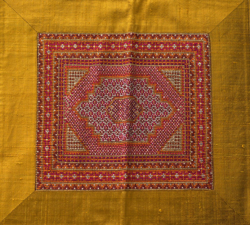 Red Carpet Medallion in Jat Garaasiya Embroidery Thumbnail