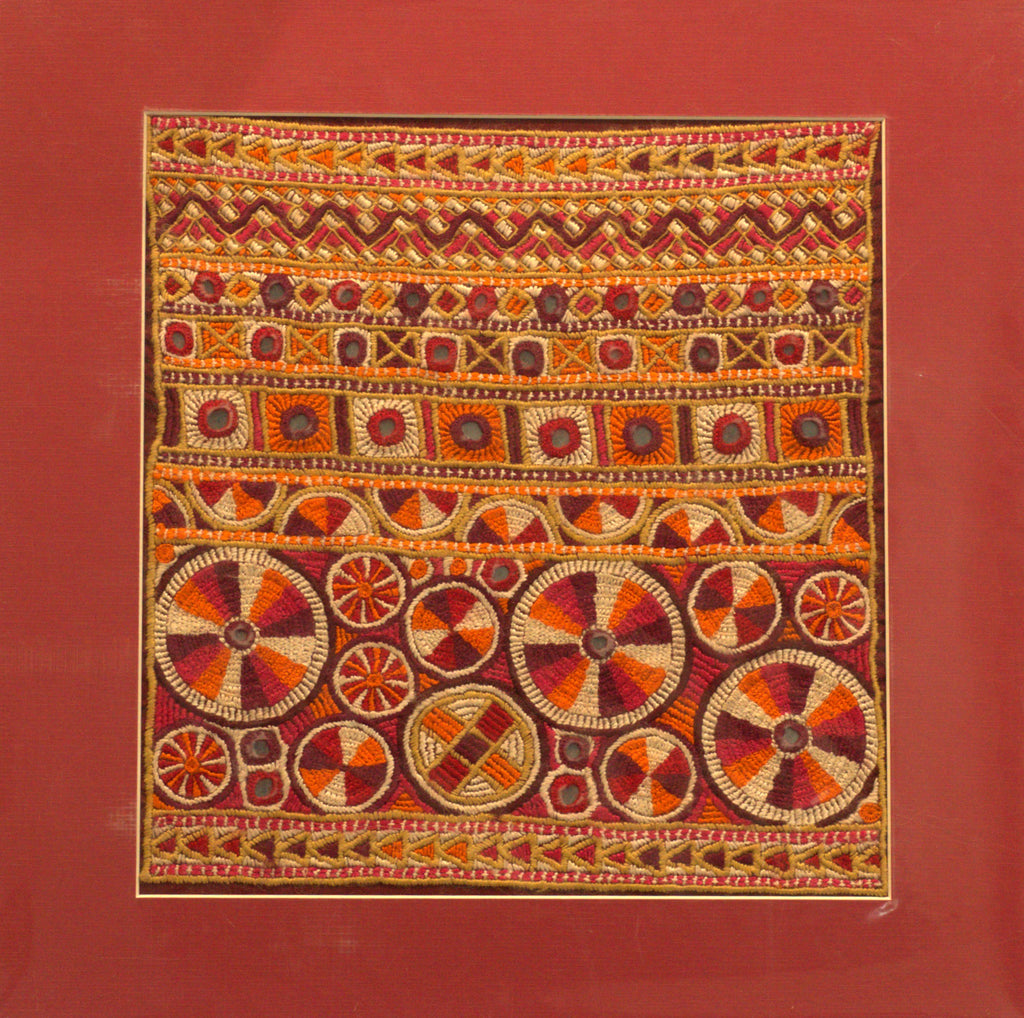 Red Geometric Patterns in Jat Garaasiya Embroidery Thumbnail
