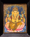 Buy Remover of Obstacles: Lord Ganesha in Tanjore art by Sheratone Antique Arts