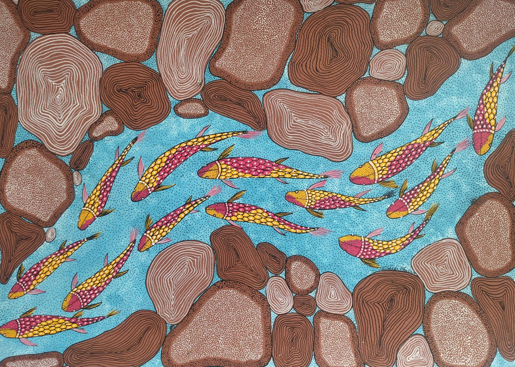 Rhythms of the River: A School of Fish in Gond by Sandeep Dhurve Thumbnail