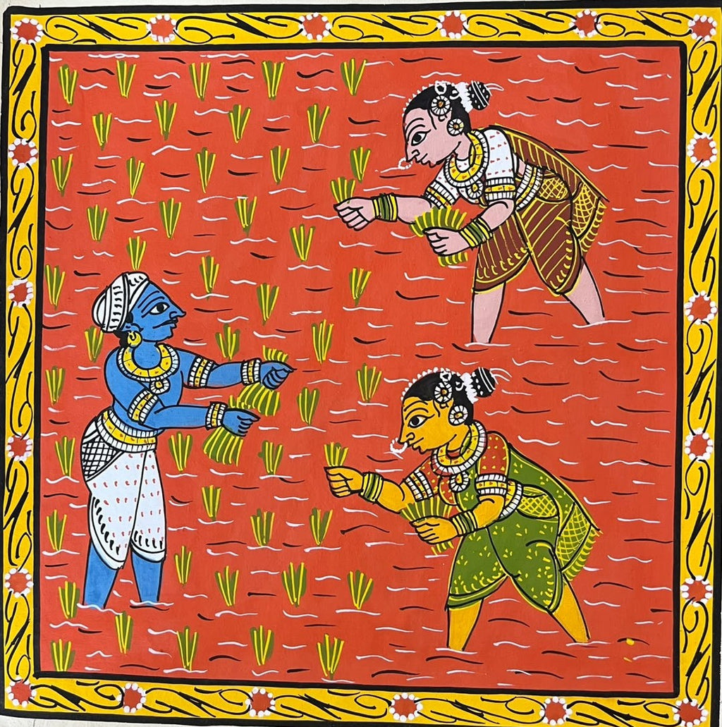 Rice Cultivation in Cheriyal Scroll by Dhanalakota Rakesh Thumbnail