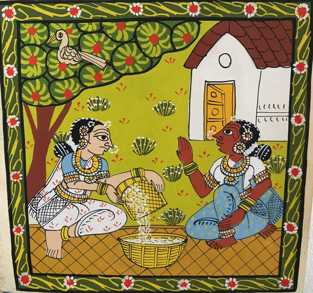 Rice Husking and Tales in Cheriyal Scroll by Dhanalakota Rakesh Thumbnail