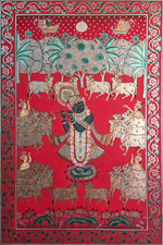 buy Sandhya Arati In Pichwai by Shehzaad Ali Sherani 