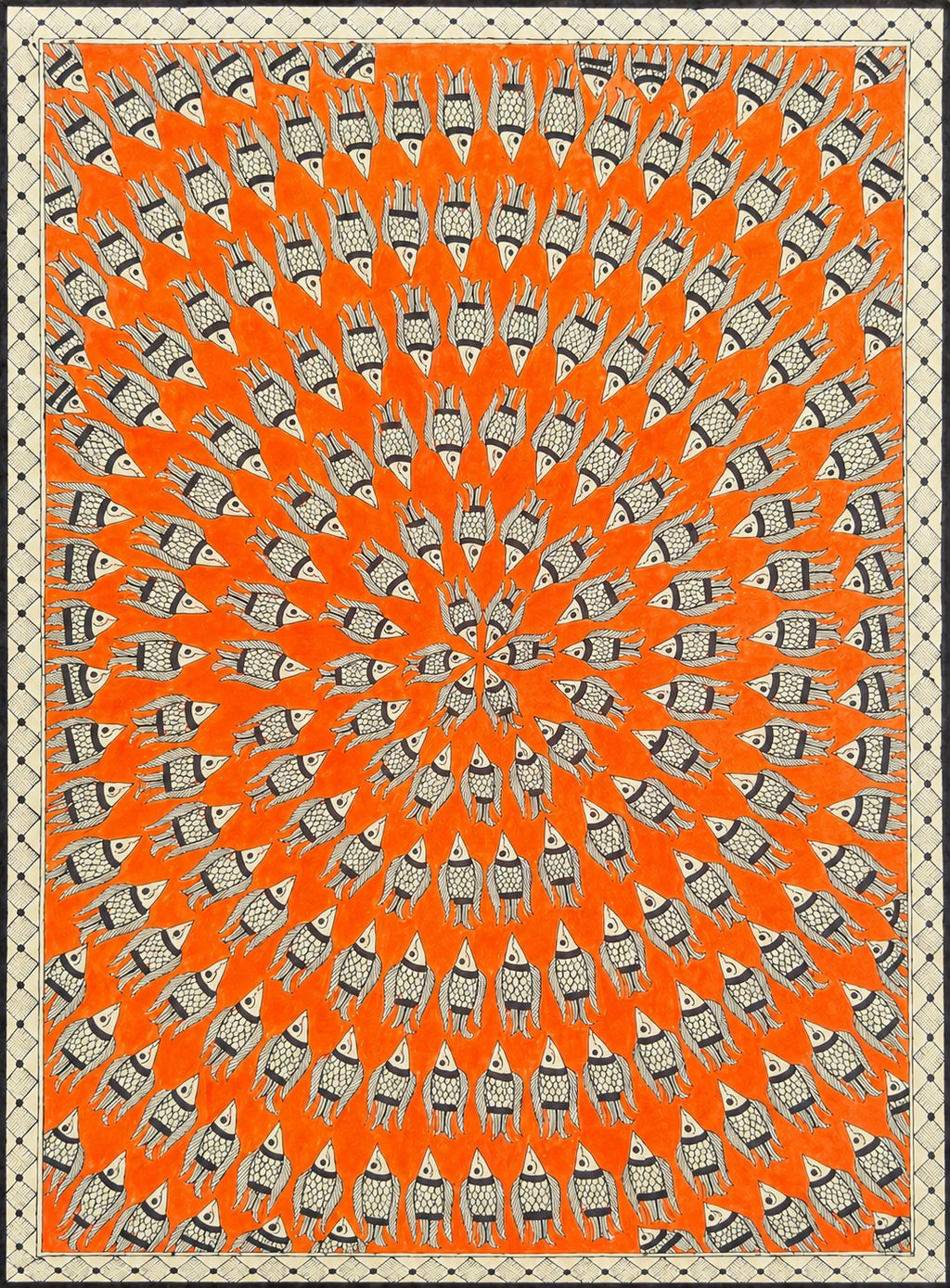 School of Fish in Madhubani by Pratima Bharti Thumbnail