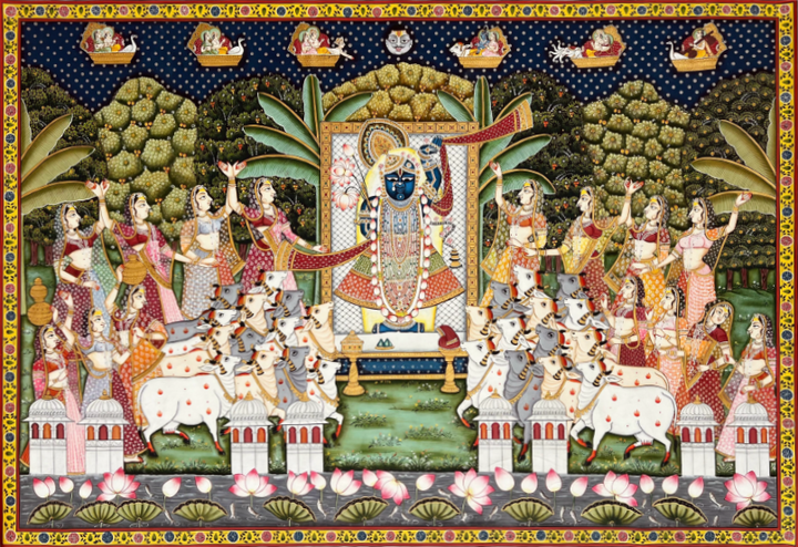 Sharad Poornima in Pichwai by Naveen Soni Thumbnail