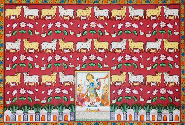 Shrinath Ji and His Companions in Pichwai by Sushil Soni Thumbnail