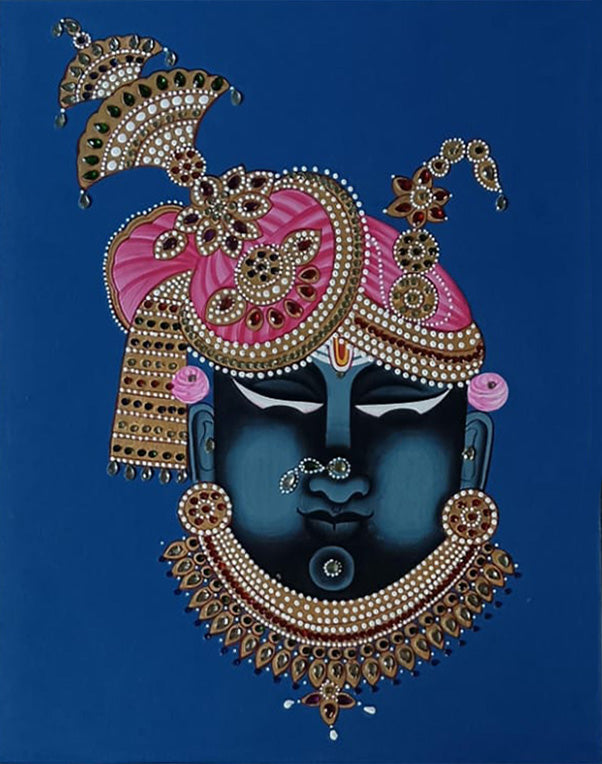 Shrinathji Mukharvind in Pichwai by Shehzaad Ali Sherani Thumbnail