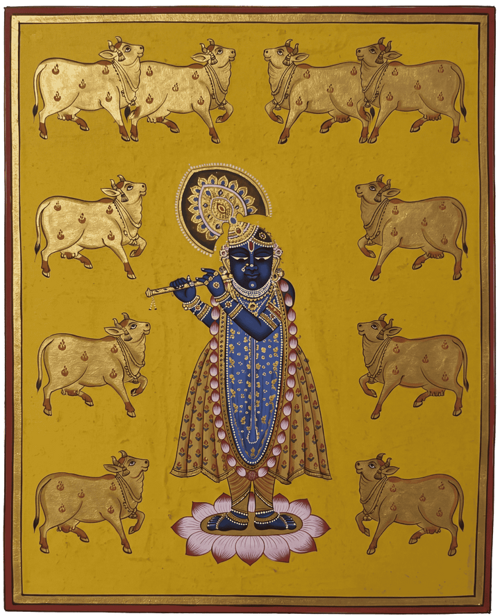 Shrinathji and His Herd in Pichwai by Dinesh Soni Thumbnail