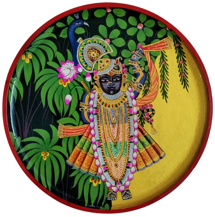 Shrinathji in Pichwai Plate by Dinesh Soni Thumbnail
