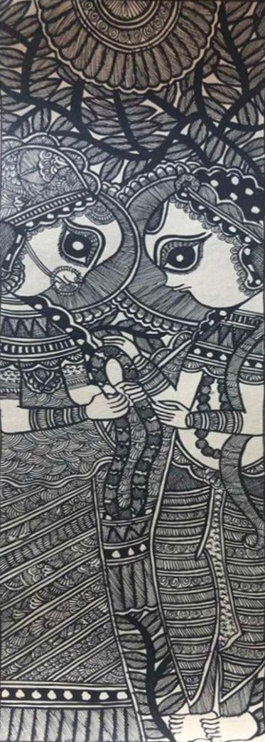Siya Ram in Madhubani by Pratima Bharti Thumbnail