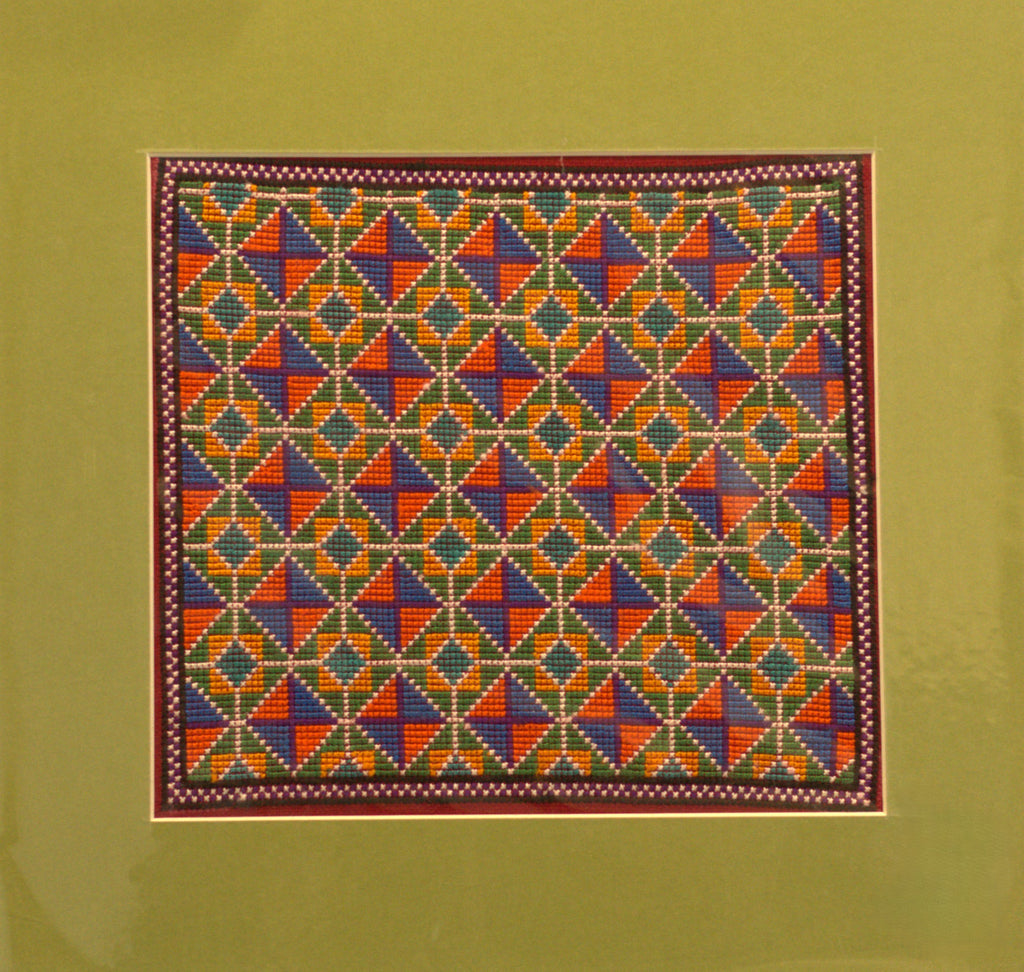 Square and Diamond Grid in Pakko Embroidery Thumbnail