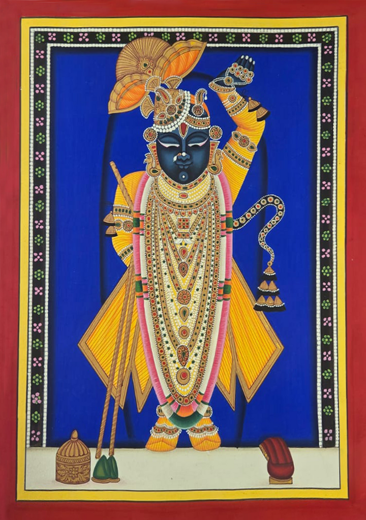 Standing Shrinathji in Pichwai by Shehzaad Ali Sherani Thumbnail